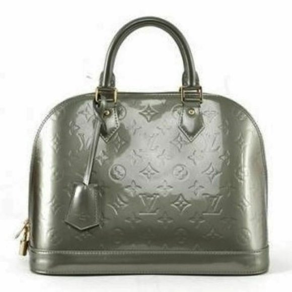 Louis Vuitton Handbags - Louis Vuitton Vernis Alma MM Gris Silver Grey Handbag Rare Color Limited Edition